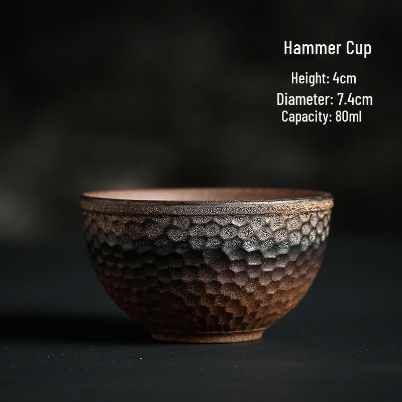 Ofis veya Ev İçin El Yapımı Retro Seramik Kung Fu Çay Fincanı