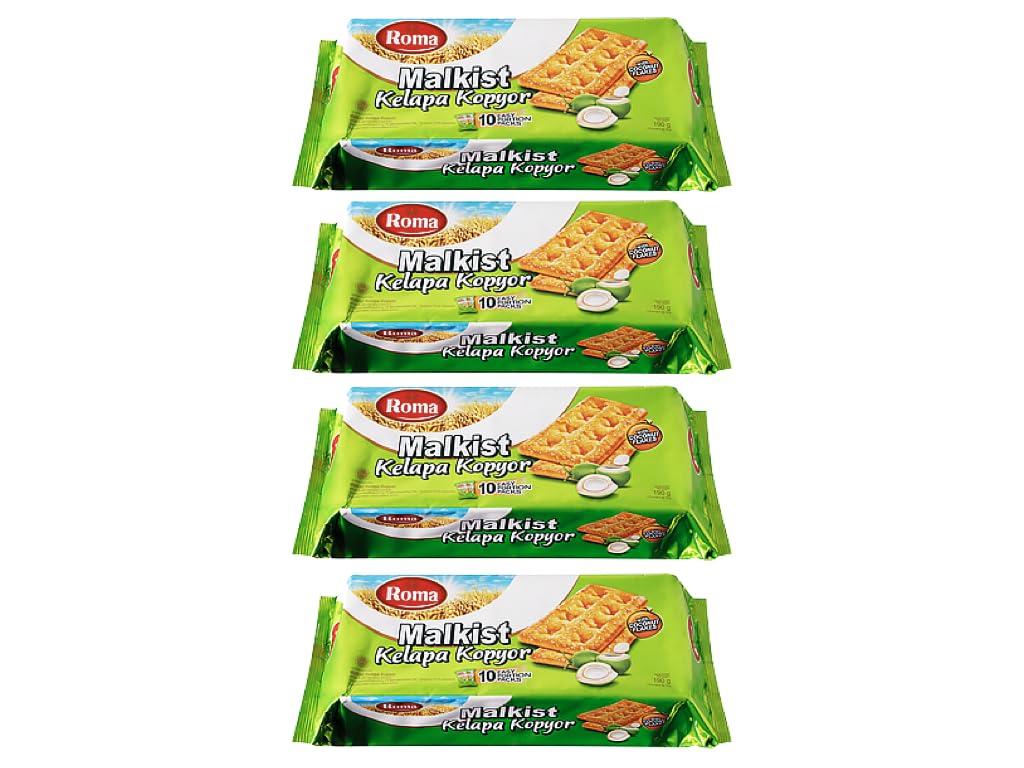 

Кокосовые крекеры Kobe Bussan Roma Malkist KELAPA KOPYOR COCONUT CRACKERS Индонезийские крекеры со вкусом кокоса 125 г x 4 пакета (10 мешков)
