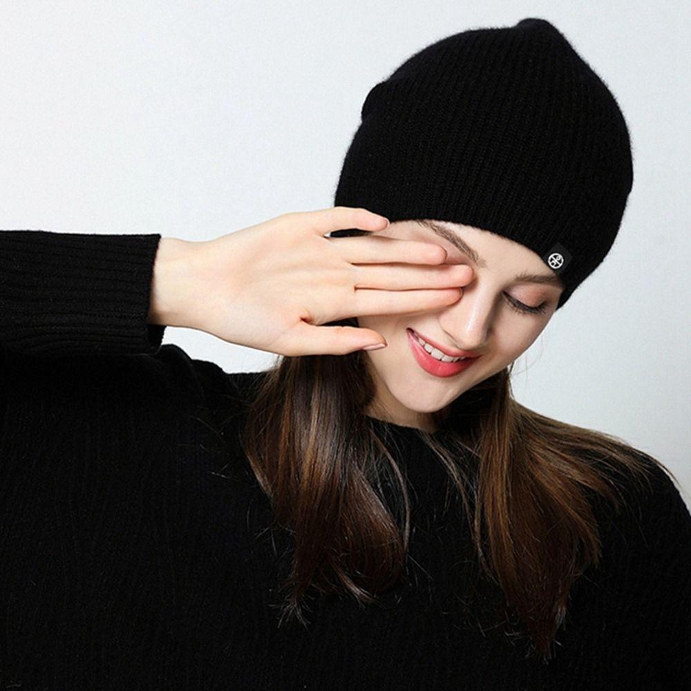 Ear Cover Winter Knitted Hat Plush Beanie Hat Fashion Pullover Cap  Women Man