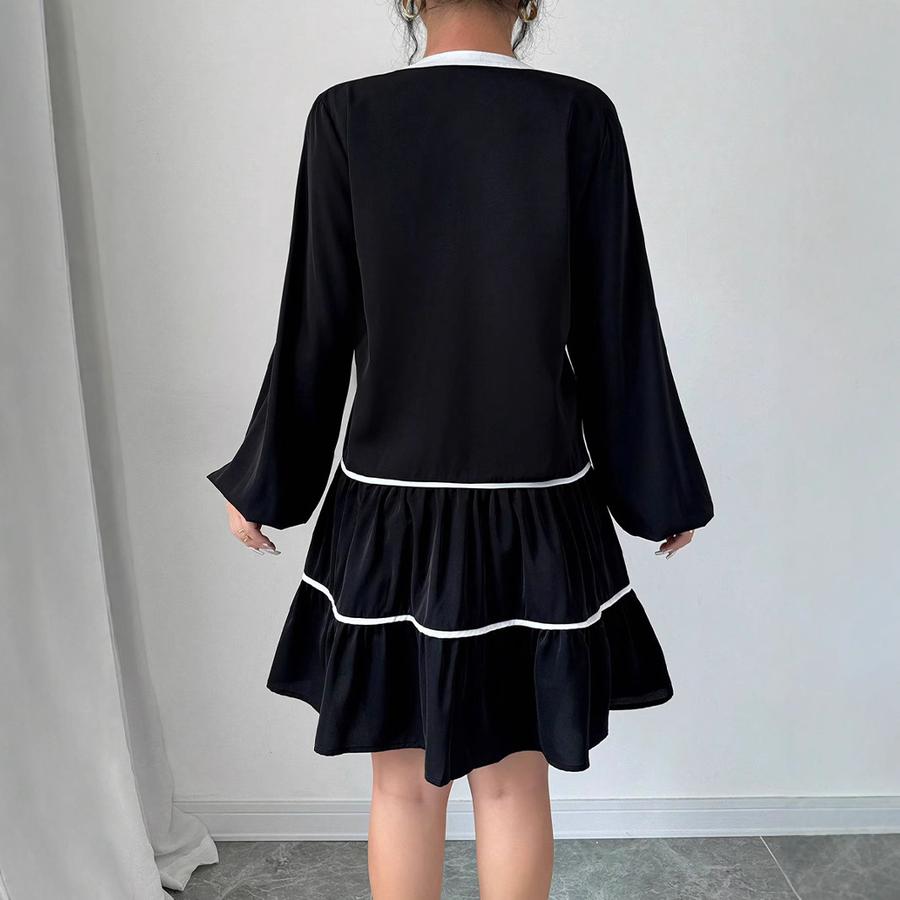 Maxi French Style Long Sleeve Dress for Women Fashion