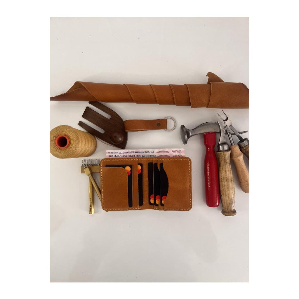 Echtleder-Geldbörse mit Karten- und Bargeldfach – personalisierter Namensdruck (SchlüsselanhängerGeschenk)