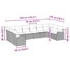 Garden Sofa Set with Cushions 10 Pcs Light Grey Poly Rattan