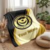 Portsmouth FC Custom Name Text Flannel Blanket Soccer Logo Personalized Fleece Throw Blanket Special Gift For Sofa Bedroom Home