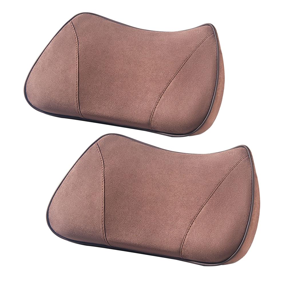 2-in-1 Car Seat Booster Universal Driver Memory Foam Lumbar Pillow Suede Seat Height Inclined Cushion