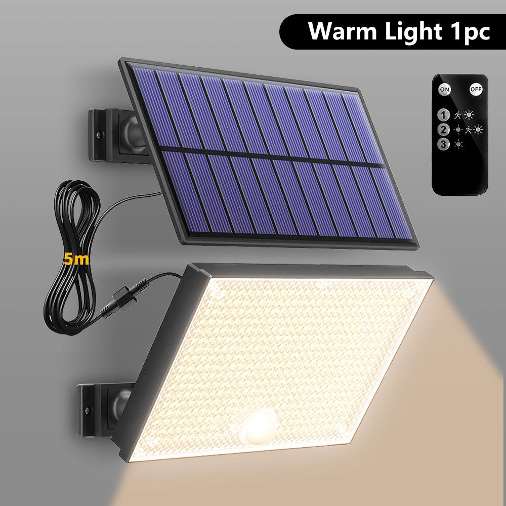 Outdoor 400LEDS Solar Lights Split Motion Sensor Solar Security Lights 3 Modes Waterproof Solar Powered Wall Light Yard Shed