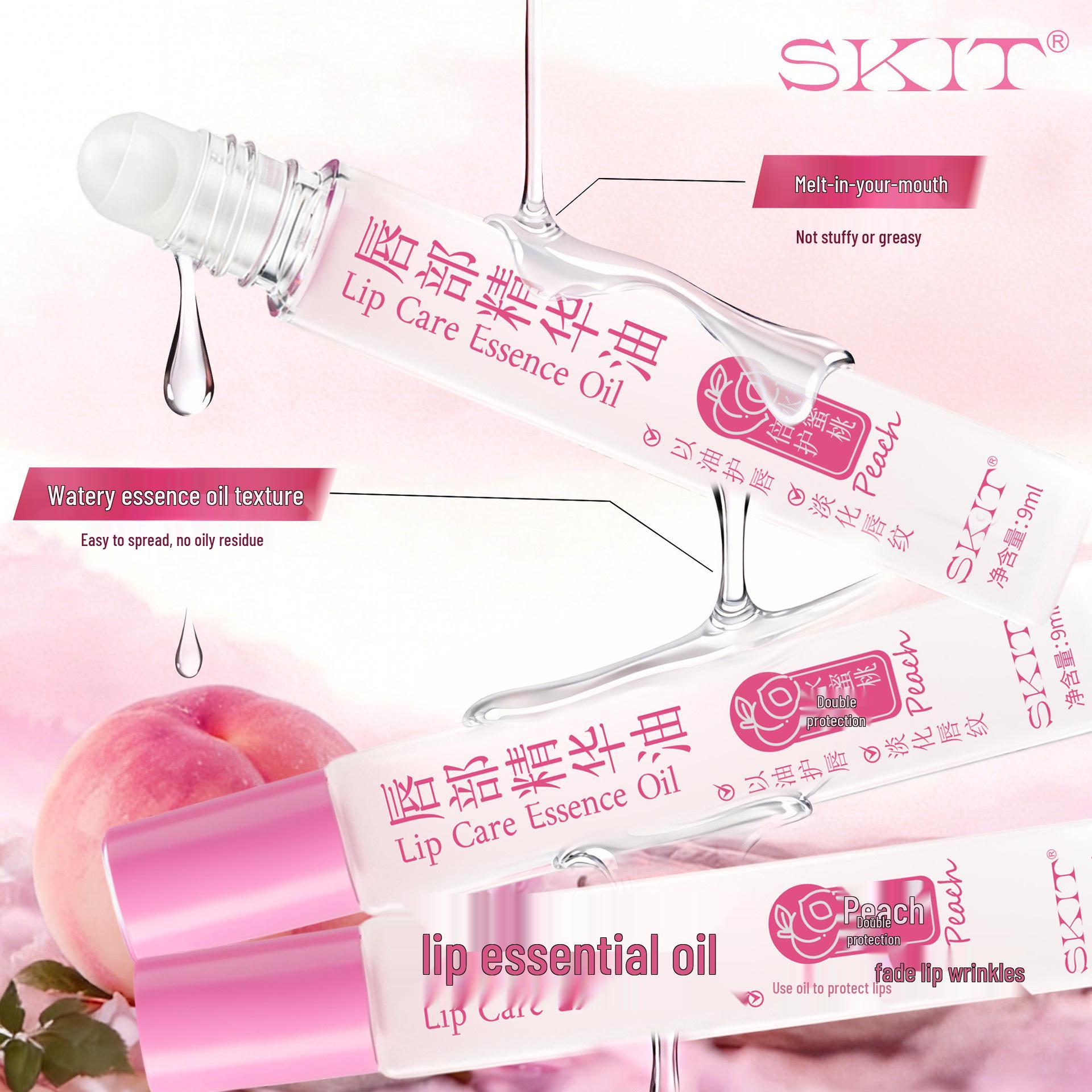 Peach Double Care Lip Serum Oil - Repairing Lip Balm and Oil