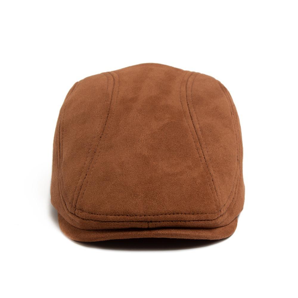 Smooth Winter Beret Cap Keep Warm Women Artist Hat Simple Peaked Cap  Outdoor