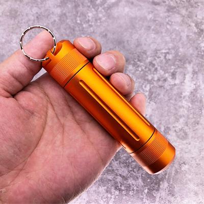 Recipiente Hermético para Pílulas de Liga de Alumínio, Garrafa, Portátil, EDC para Exterior, Câmara Única, Porta Cápsulas, À Prova d'Água, Estojo para Medicamentos