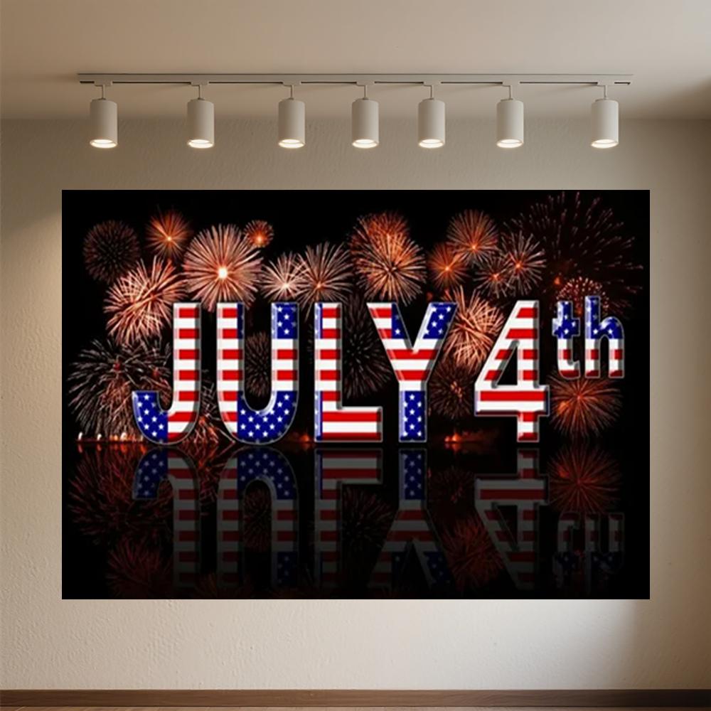 US July 4 Independence Day Background Celebration USA Flag 4th of July Independence Day Portrait Banner Decor Background Photo