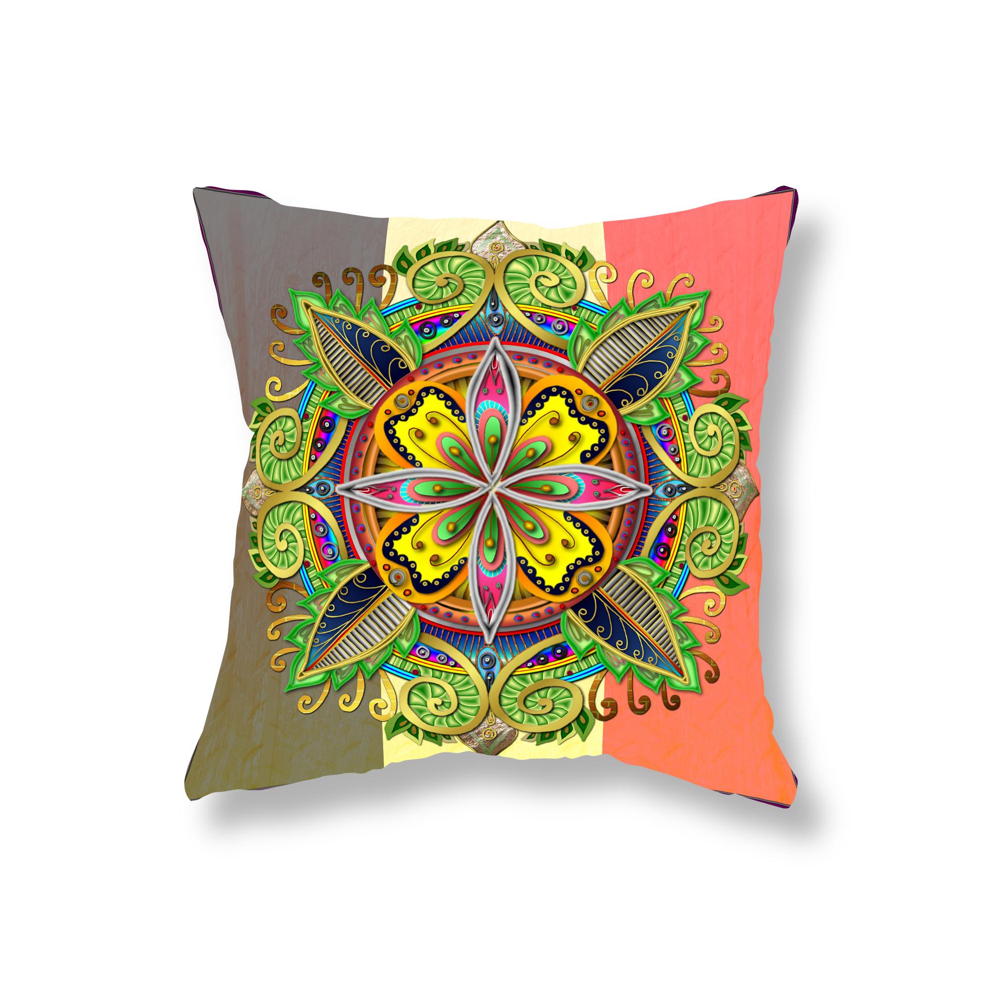 

Красочная Мандала с геометрическим принтом, наволочка, декор для дивана, офисный игровой стул, чехол для подушки, домашний декор, наволочка 40x40cm