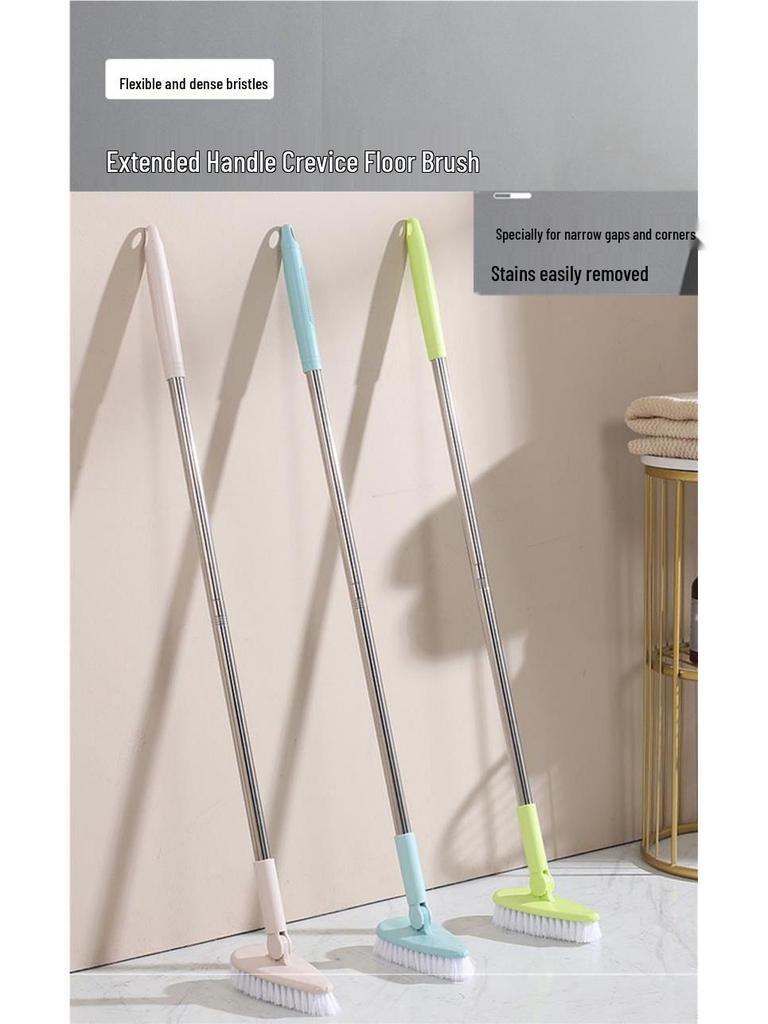 Ergonomic Grout & Toilet Cleaning Brush with Long Handle