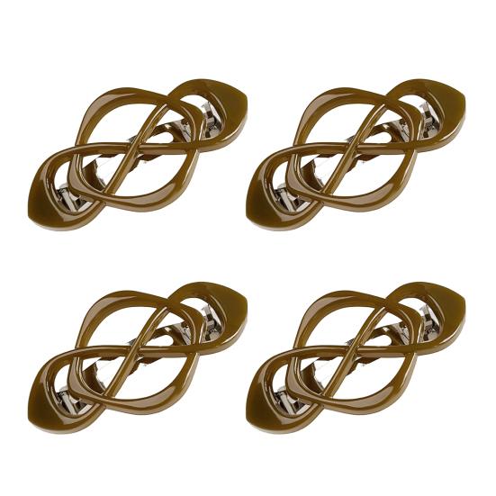 1/4Pcs Vintage French Hair Barrette Matte Finish Hair Clips Cross-Shaped Design Hair Styling Tool Hair Accessories