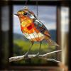 Colorful Bird Acrylic Hanging Decoration Indoor Outdoor Garden Yard Window Wall