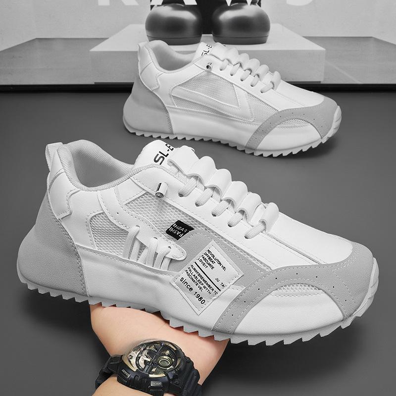 Leisure Shoes 2025 New Men's Breathable Mesh Shoes Anti-slip Wear-resistant Thick Sole Sports