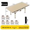 Portable Folding Chair and Table Set for Camping, Fishing, Dining, Street Vendors, Barbecue, and Outdoor Self-Driving Tours.