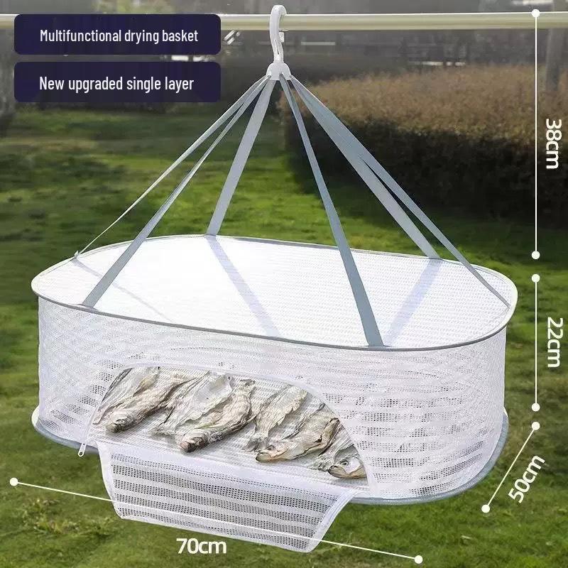 3-Layer Foldable Windproof Drying Rack for Clothes & Socks