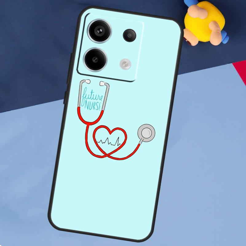 Lustige Krankenschwester Arzt Krankenpflege Hülle für Xiaomi Redmi 13C 12C 10C 10A 9C Note 12 13 10 8 9 11 Pro 12S 10S 11S Handyhülle