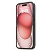 For iPhone 15 PU Leather Back Case Card Holder Kickstand Phone Cover with Wrist Strap