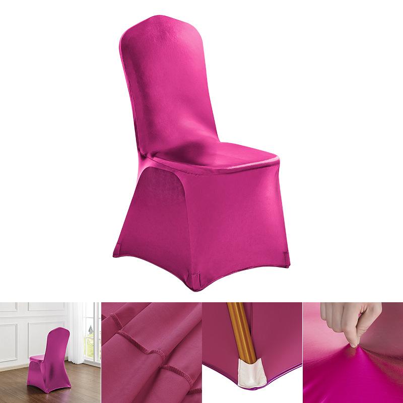 Factory Direct Supply Gold Silver Elastic Chair Cover for High-End Hotel Events and Weddings Birthday Party Holiday Decoration