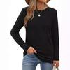 European & American Women's High-End Loose Round Neck Plus Size Winter Milk Silk T-Shirt