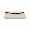 Coach Flap Card Case 10 Brand Logo Coated Canvas Card Holder Mini Women Card Holder Chalk-White CZ272-IMXDM