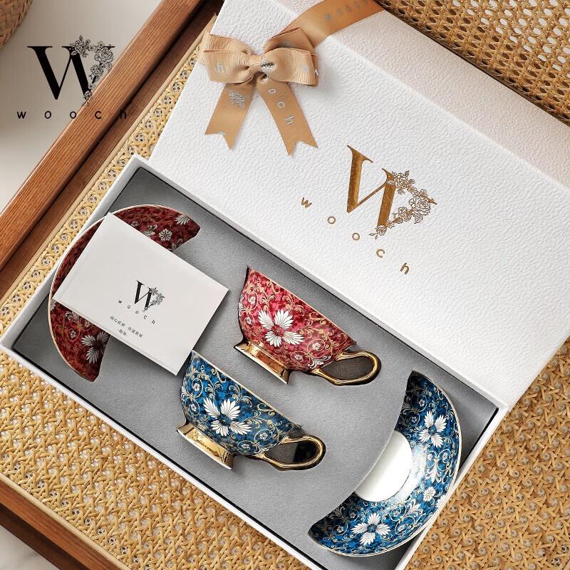 WOOCH Поток цветов Любовное письмо Набор из двух чашек Подарочный набор