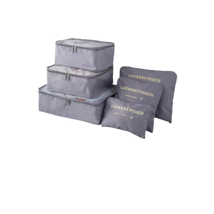 Travel Bag 6-Piece Set: Oxford Cloth Organizer for Underwear, Bras, and Shoes