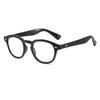 Fashion Round Small Frame Rivet Computer Glasses Classic Tortoiseshell Pattern Men Women Anti Blue Light Ultra Light Vintage Clear Lens Eyewear