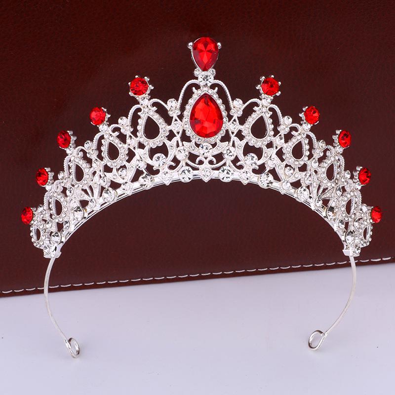 Retro Bridal Crown Tiara Princess Prom Party Queen Hair Crown Alloy Rhinestone Crown