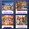 LED Snowflake Projector Lamp with Rotating USB Film Patterns - Christmas Atmosphere Decoration Light