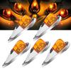 5PCS 12V Amber Teardrop Cab Light Cab Marker Front Rear Top Clearance Roof Running Light Wiring Pack for Truck Van Semis RV