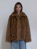Asura Fox Midi Fur Jacket (Brown)