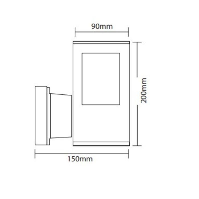 Kavak SQ-2 Black E27 60W Wall Lamp