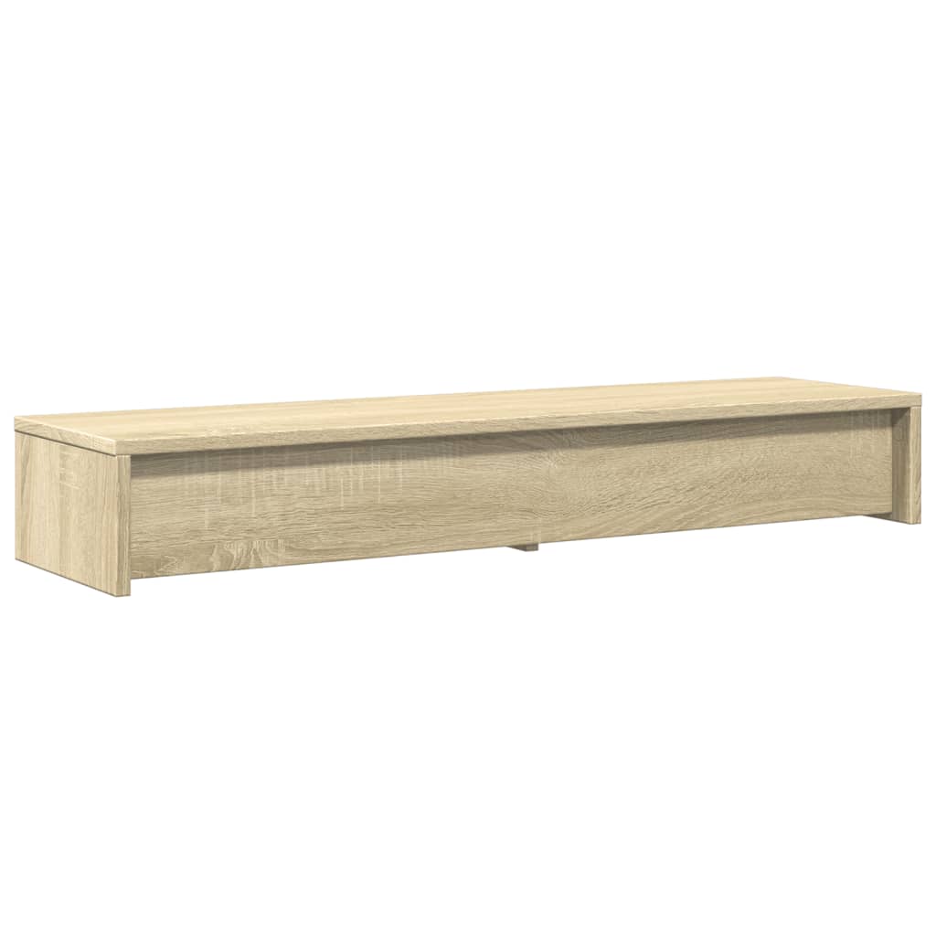 Vidaxl Podstawka Pod Monitor, Z Szufladami, Dąb Sonoma, 100X27X15 Cm