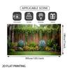 2D Tropical Agave Hanging Vine Wood Fence Backdrop Garden Banner
