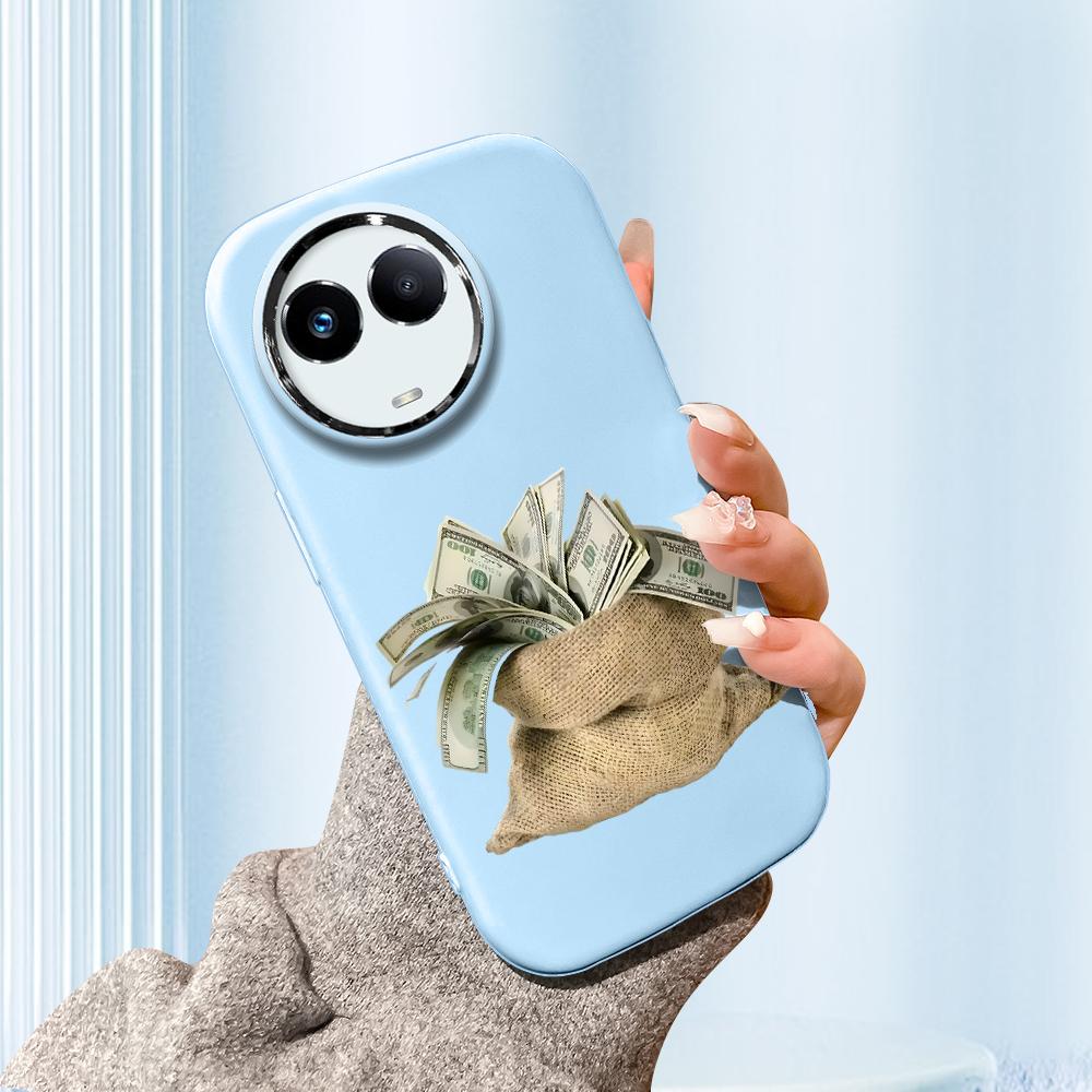 

Сплошной цвет с серебряным краем линзы, жирный корпус, мягкий ТПУ, жидкий силиконовый чехол, противоударный чехол для телефона для OPPO Reno Realme OnePlus Realme 11 Pro+ 5G синий