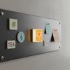 Touch-sensitive Glowing Coffee Shop Fridge Magnet Sounding Adjustable Light Brightness Coffee Light Box Sticker Square