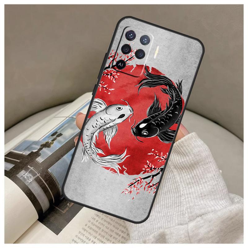

Koi Fish Yin Yang Case For Oppo A16 A76 A96 A60 A98 A58 A78 A18 A38 A80 A40 A77 A57 A17 A74 A54 A94 A15 A5 Pro OPPO A40 A40m