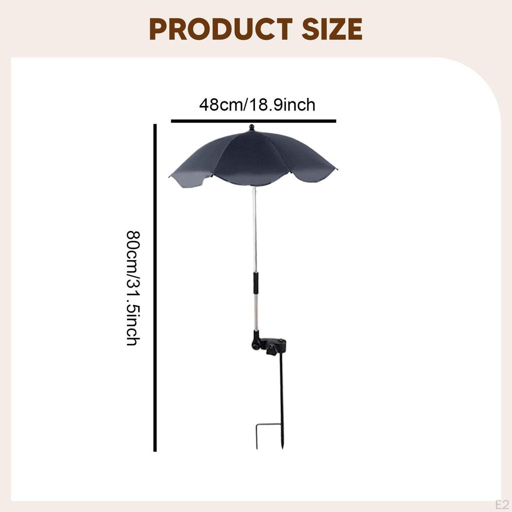 Parasol, Compact And Practical Shade Cover with Ground Stake, Ideal for Gardens, Flower Beds