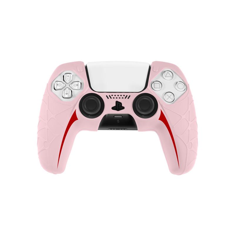AMO PS5 Spider Web Silicone Case with Strong Grip & Touch Screen Sticker