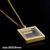 1pcs Alloy Pendant Magnet Locket Necklace Water Droplet Rectangle Heart Necklaces For Women Men DIY Photo Stainless Steel Chains