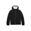Solid Color Zipper Pocket Hooded Long Sleeve Down Jacket Men Jackets 151AP213-BLACK