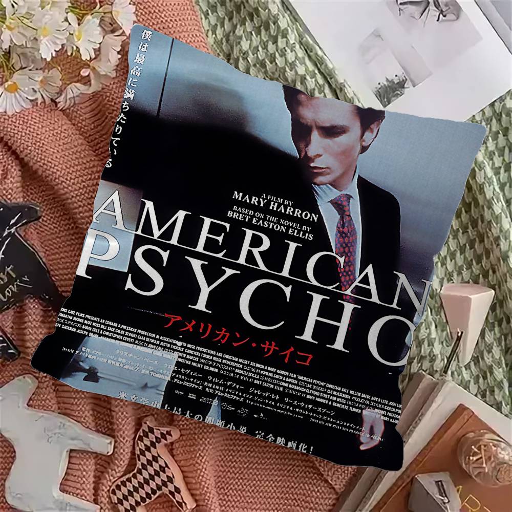 Classic Movie A-American P-Psycho Personalized Pillow Cover Kids Bedroom Wild Party Decor Pillowcase Kid Birthday Shower Gift