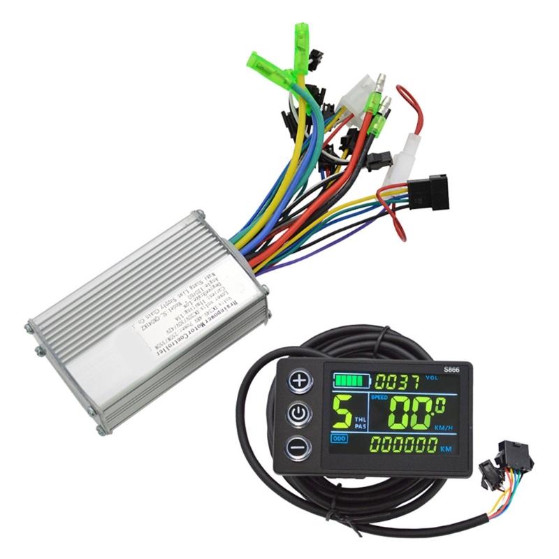 Electric Bicycles Scooter Brushless Controllers 24V-48V 350W LCD Display Panel Motor Brushless Controllers Enduring 1