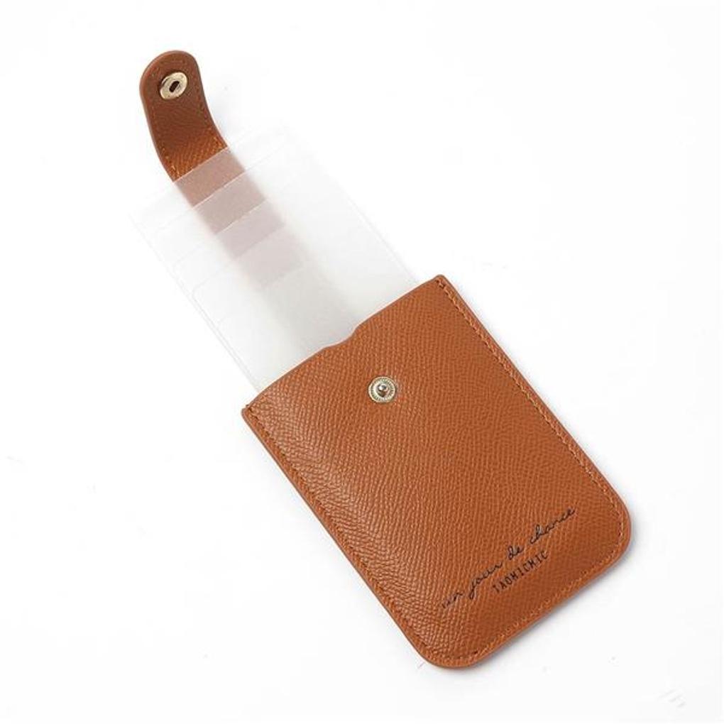 Pop-up Slide Card Wallet (Brown) Transportation Card Wallet