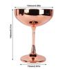 Shatterproof Martini Glass Plated Copper Wine Goblet Stainless Steel Cocktail Glass  Parties