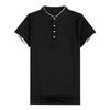Herren Kurzarm Stehkragen Einfarbig Lässig Atmungsaktiv Sommer Polo T-Shirt