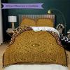 Muslim Pattern Bedding Uilt Set Uilt Cover Pillowcase Home Decoration Birthday Gift (1 * Duvet Cover + 2 * Pillowcase  Without Core)130