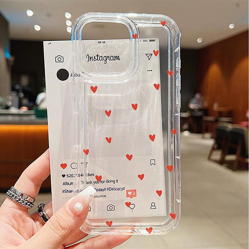 Vintage Love Heart Phone Case for Samsung Galaxy S25 S24 S23 S22 S21 S20 S10 Note20 Note10 FE Ultra Plus 4G 5G Clear Back Cover