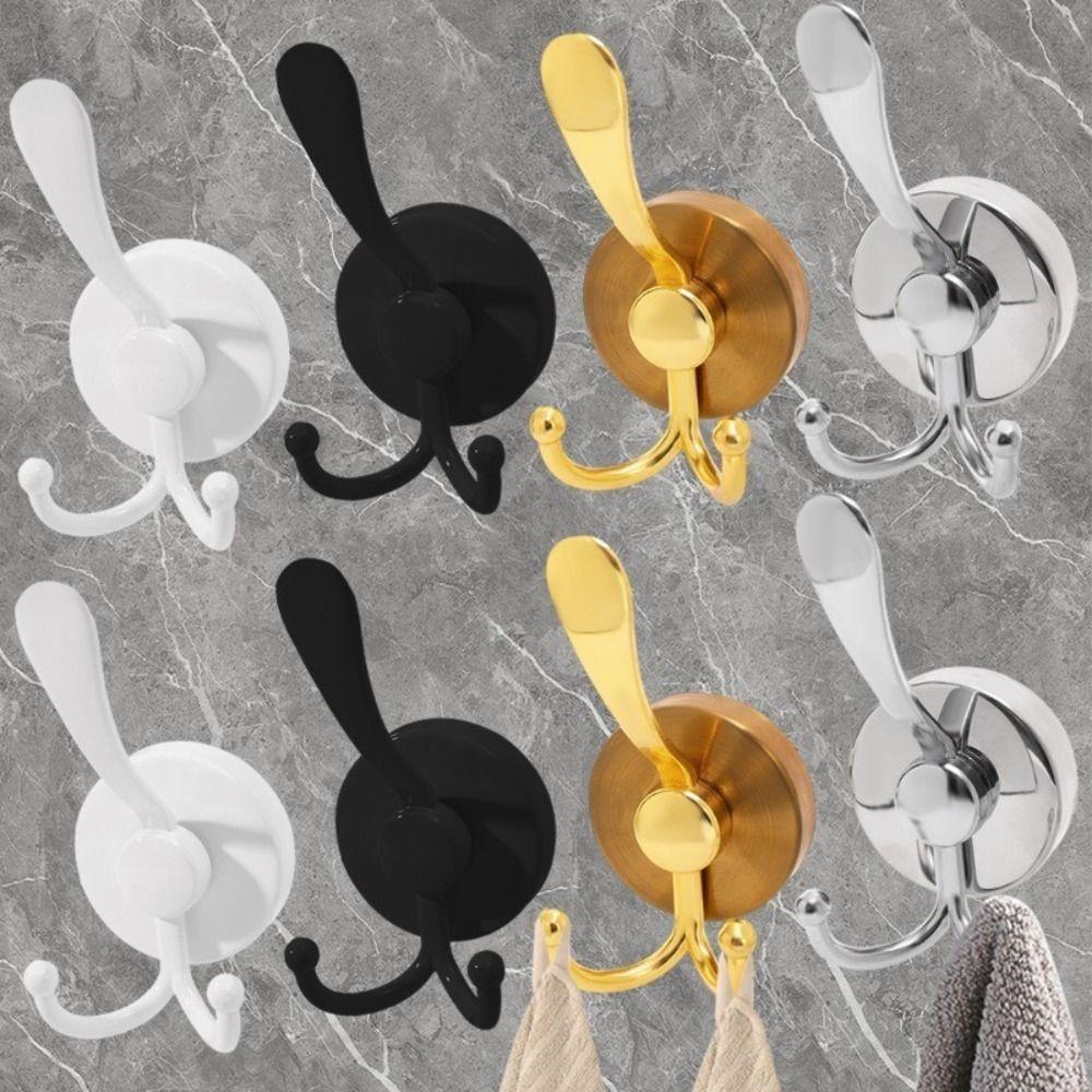 

Waterproof Wreath Hanger Reusable Towel Holder Practical Suction Cup Hook чорний
